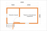 Каркасная баня 2х4              