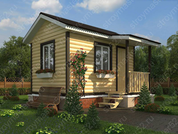 Дачный дом 4х5 с верандой